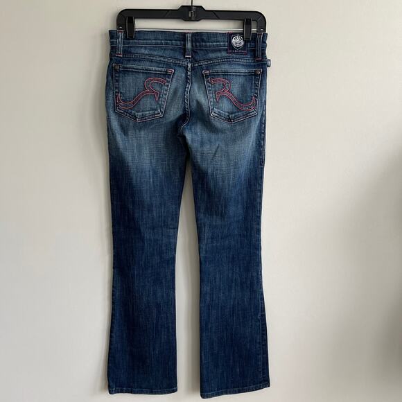 Rock & Republic Kasandra Bootcut Jeans Red Embroidered Pocket 28 - Picture 7 of 8